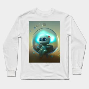 Little Blue Bubble Alien Long Sleeve T-Shirt